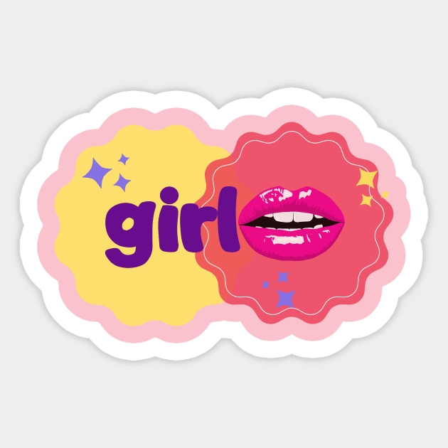 Girl Sticker by Hl.Gallery